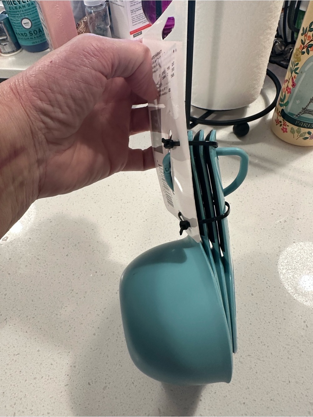 KitchenAid Aqua Blue 4-Piece Measuring Cup Set - Picture 6 of 7